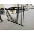 Cheap montage flat rail top steel fence panels